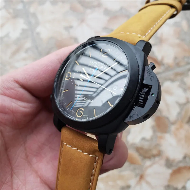 luminor Panerai Ceramica Tan Leather - Hình 5