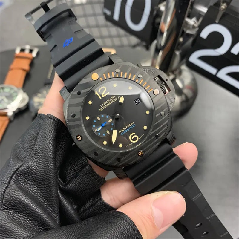 Panerai Carbotech Black Rubber - Hình 8