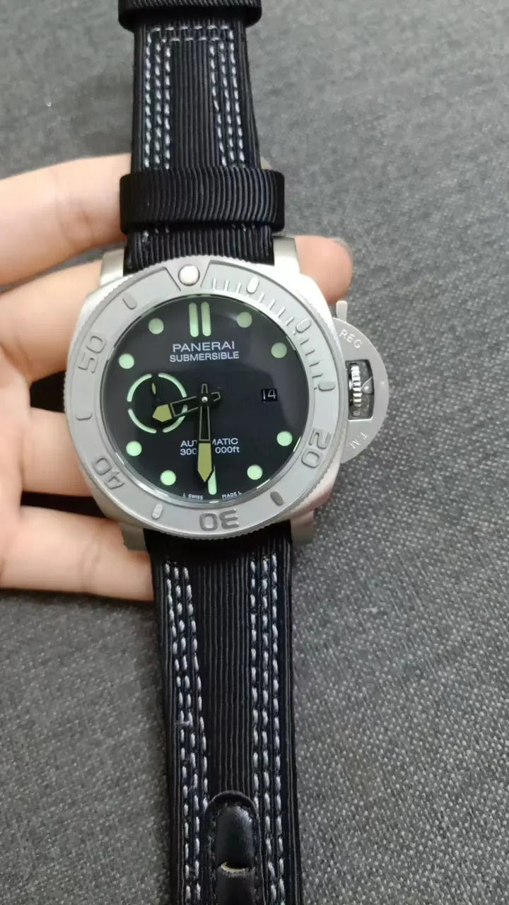 Panerai Black Dial Fabric Strap
