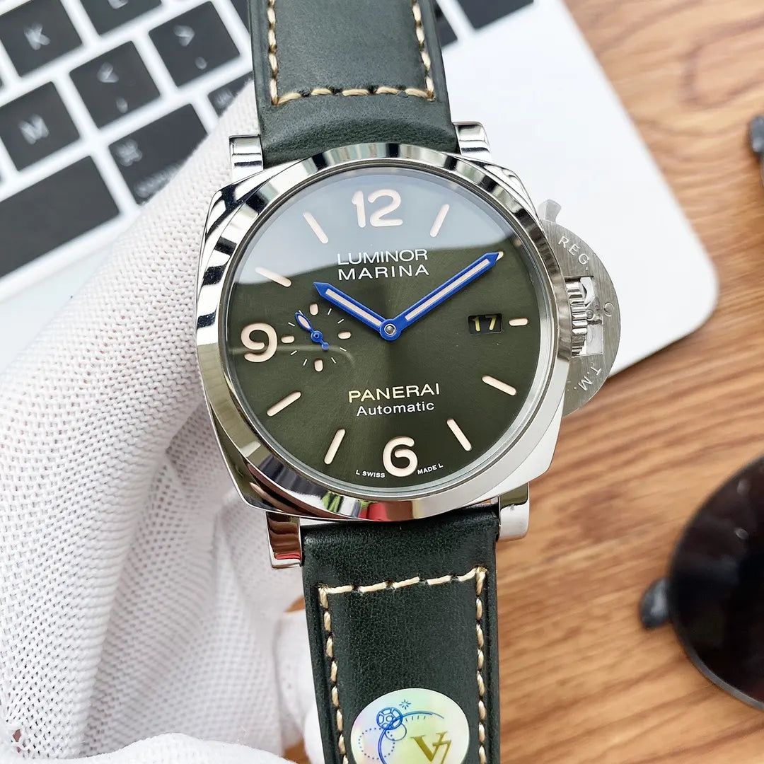 Panerai Olive Green Leather Watch
