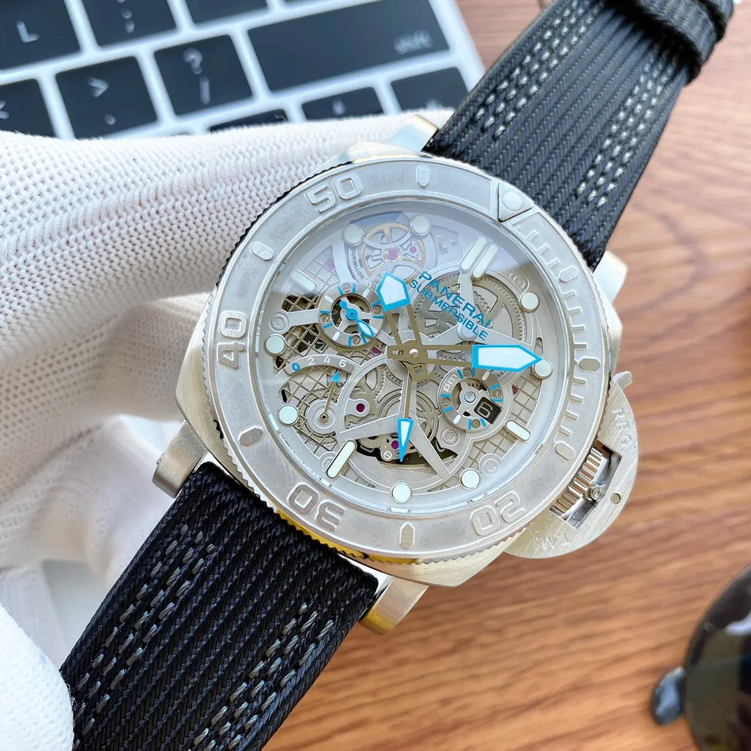 Panerai Skeleton Black Strap - Hình 2