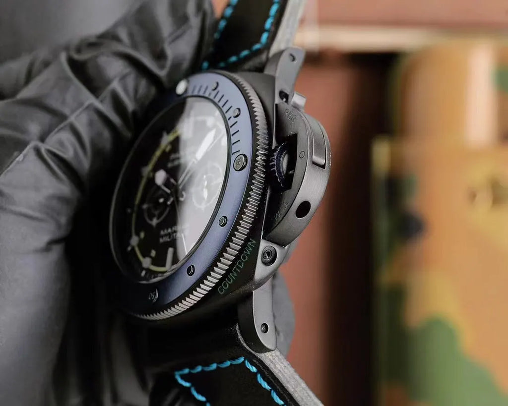 Panerai Black Rubber Dive Watch - Hình 4