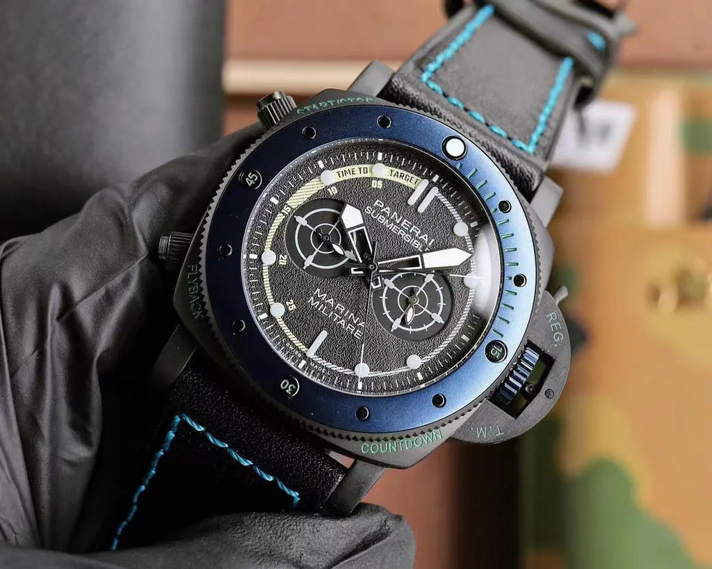 Panerai Black Rubber Dive Watch - Hình 7