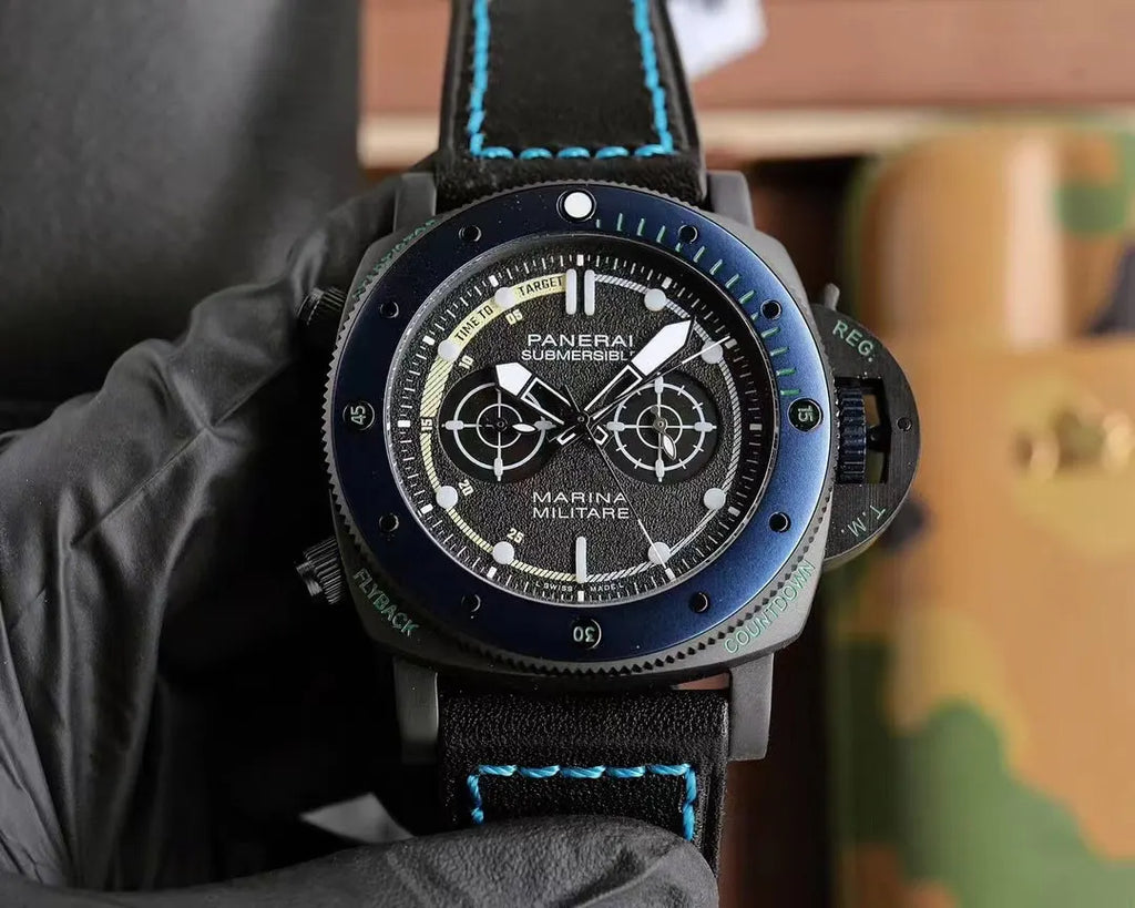 Panerai Black Rubber Dive Watch - Hình 8