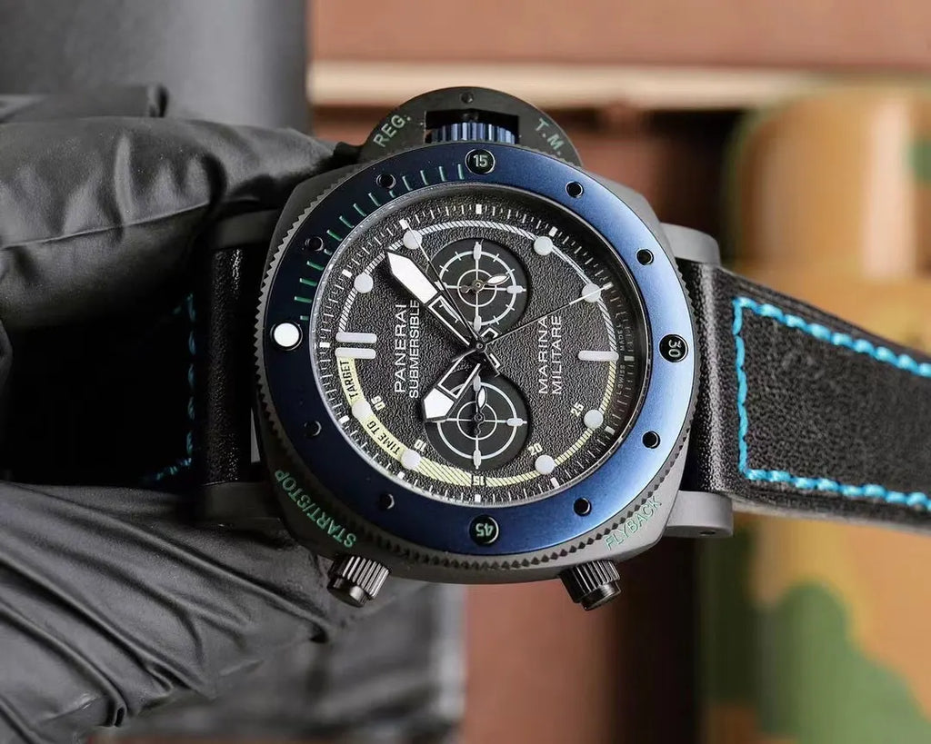 Panerai Black Rubber Dive Watch - Hình 5