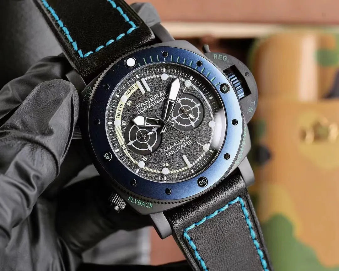 Panerai Black Rubber Dive Watch - Hình 6