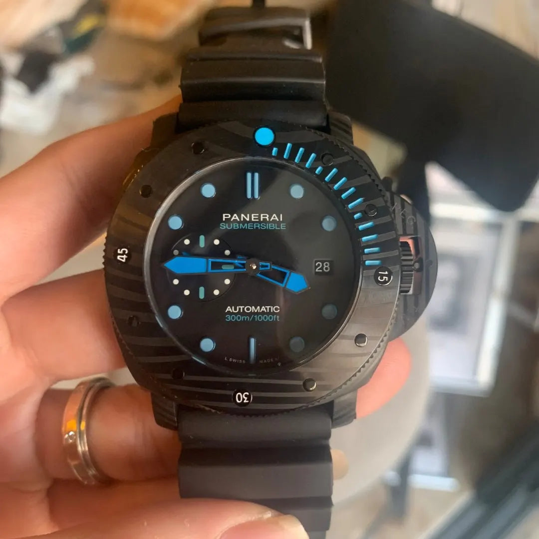 Panerai Black Dial Rubber Strap
