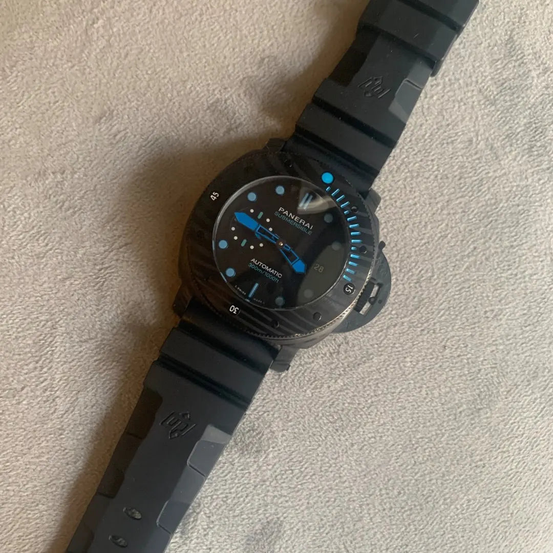 Panerai Black Dial Rubber Strap - Hình 3