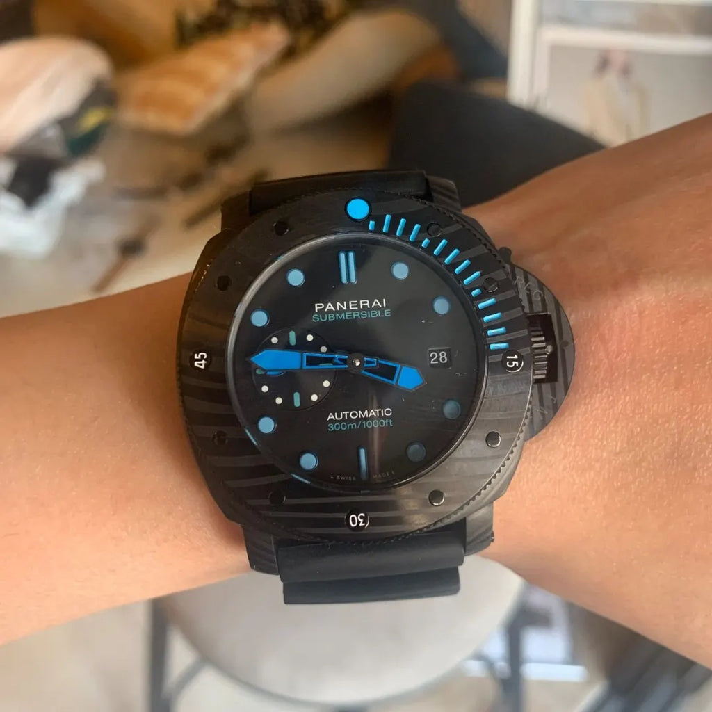 Panerai Black Dial Rubber Strap - Hình 5