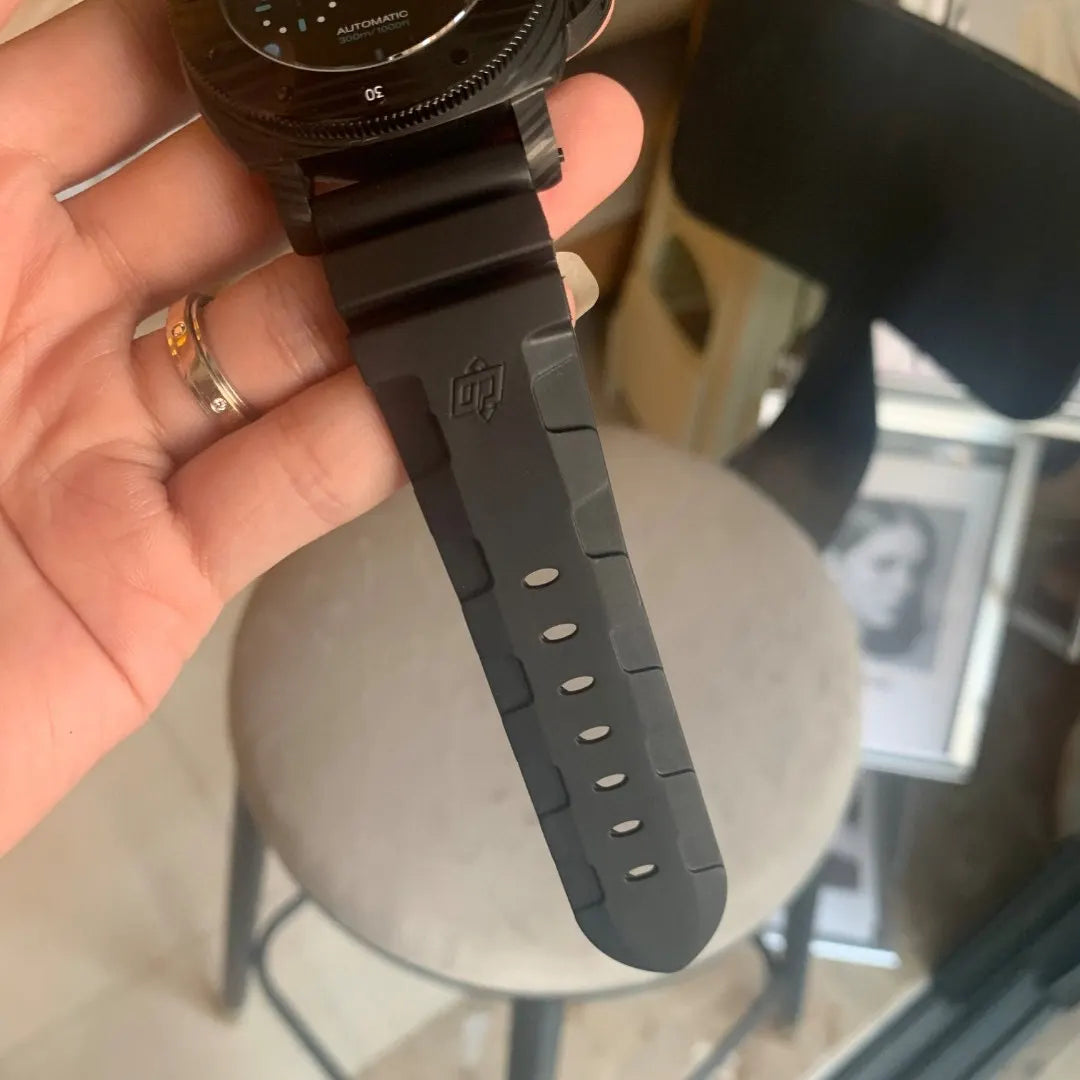 Panerai Black Dial Rubber Strap - Hình 4