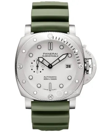 Panerai Submersible White Dial Green Rubber - Hình 2