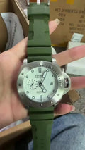 Panerai Submersible White Dial Green Rubber