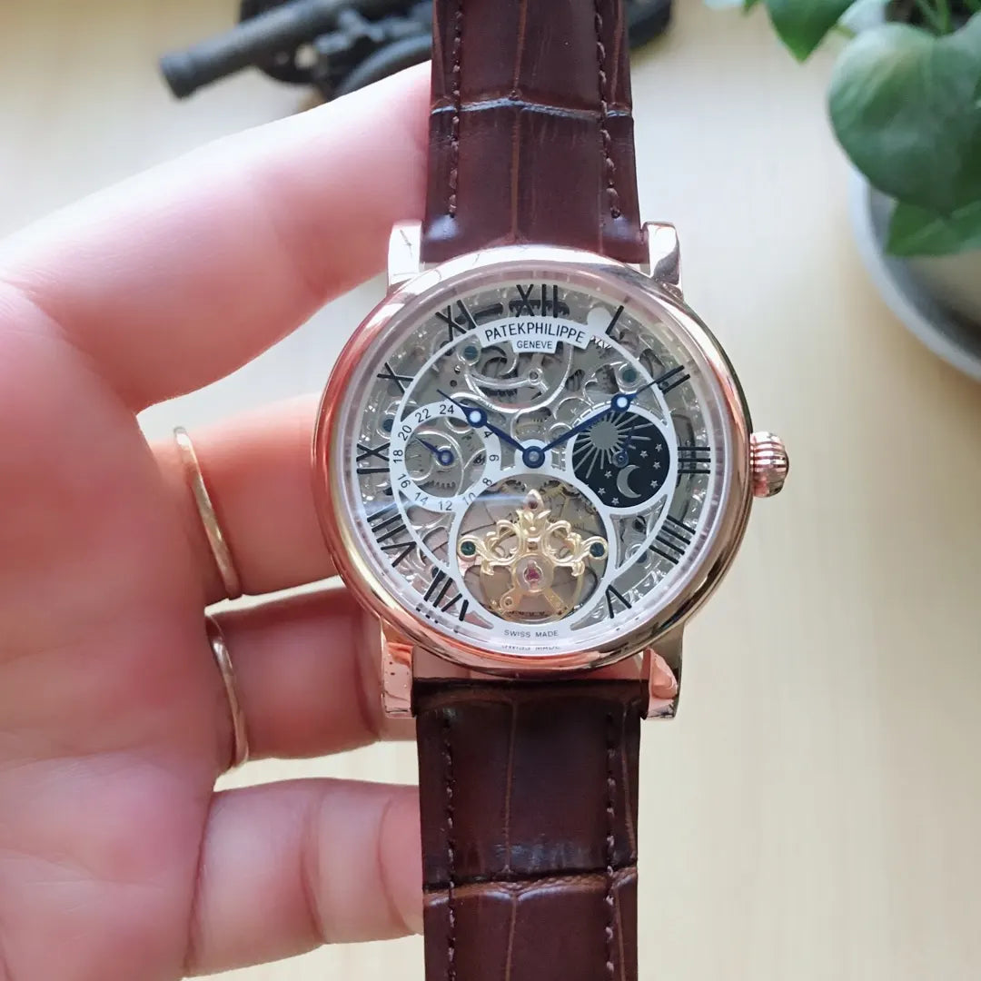 rose Patek Philippe Skeleton