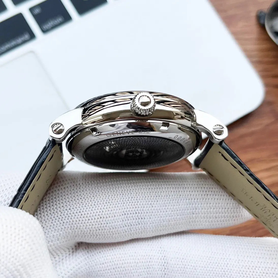 white Patek Philippe Skeleton Watch - Hình 4