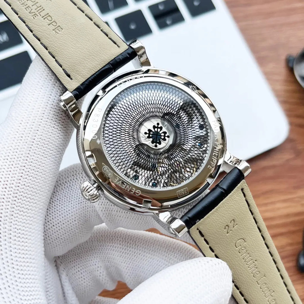 white Patek Philippe Skeleton Watch - Hình 3