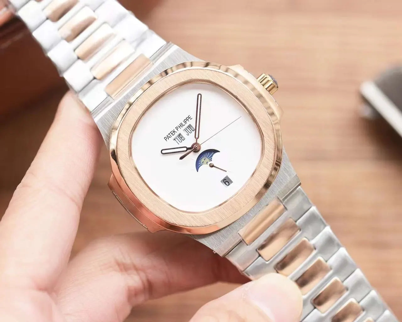 silver Patek Philippe Moonphase – Patek Philippe Moonphase – Silver &