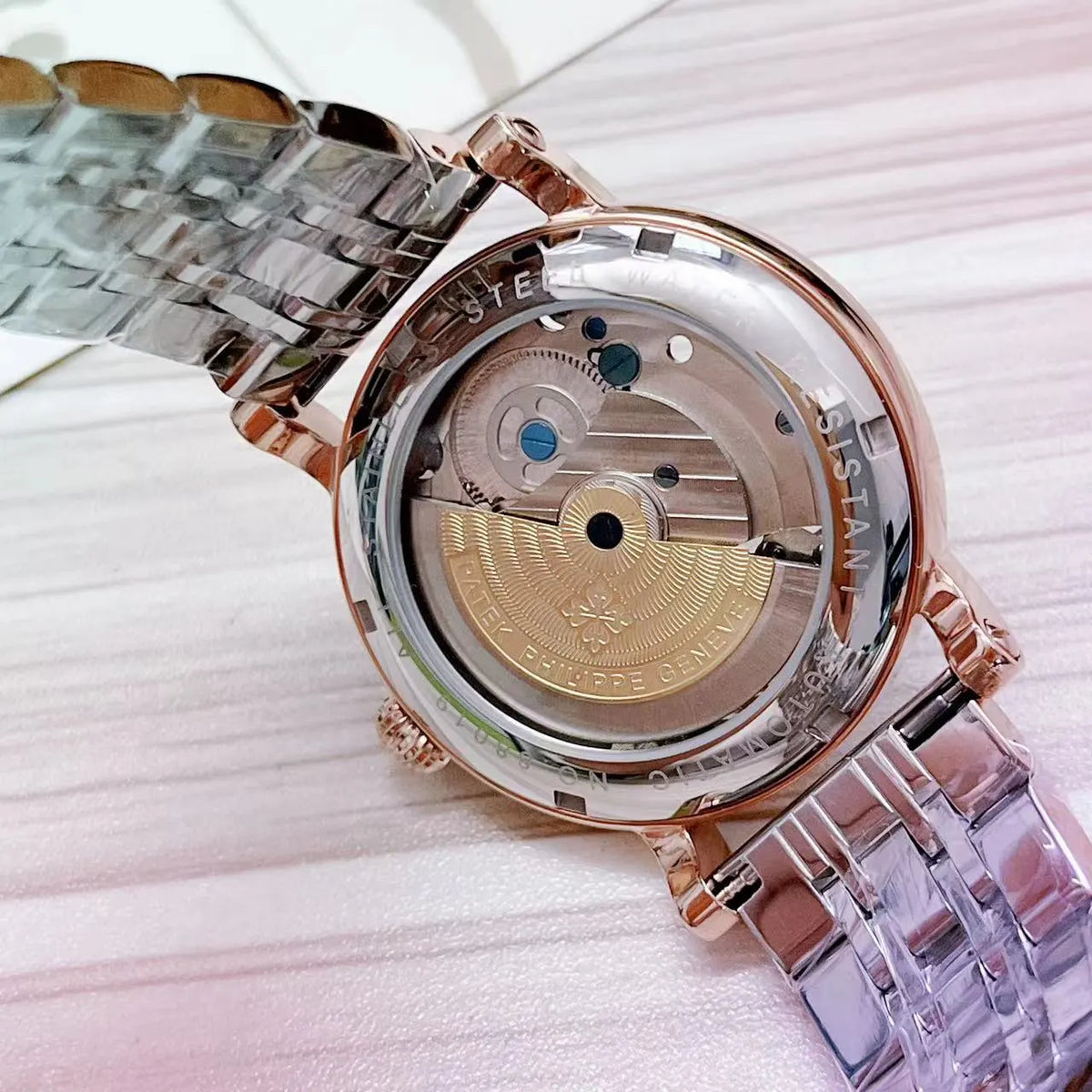rose Patek Philippe Skeleton - Hình 2