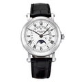 Patek Philippe Moon Phase Black Leather Strap Men’s Watch