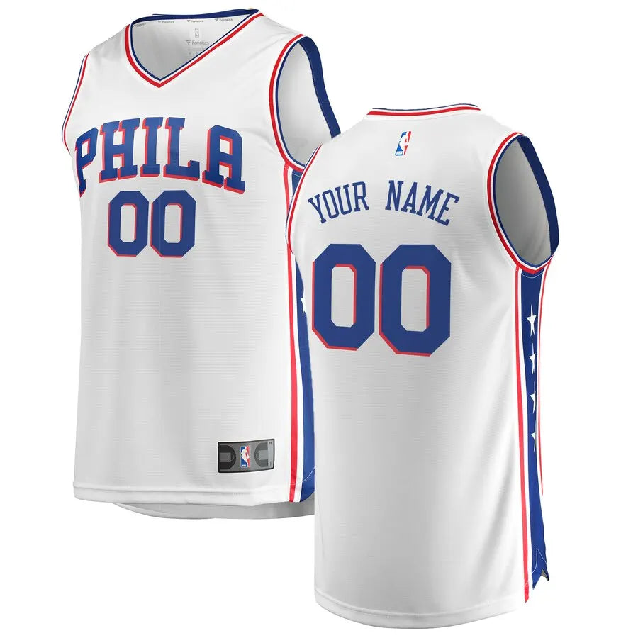 Fanatics 76ers White Jersey custom