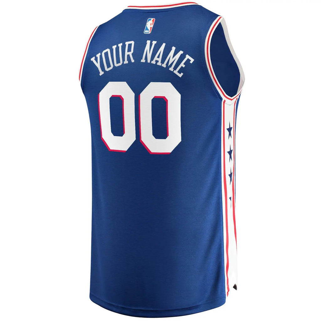 custom Fanatics 76ers Blue Jersey - Hình 4