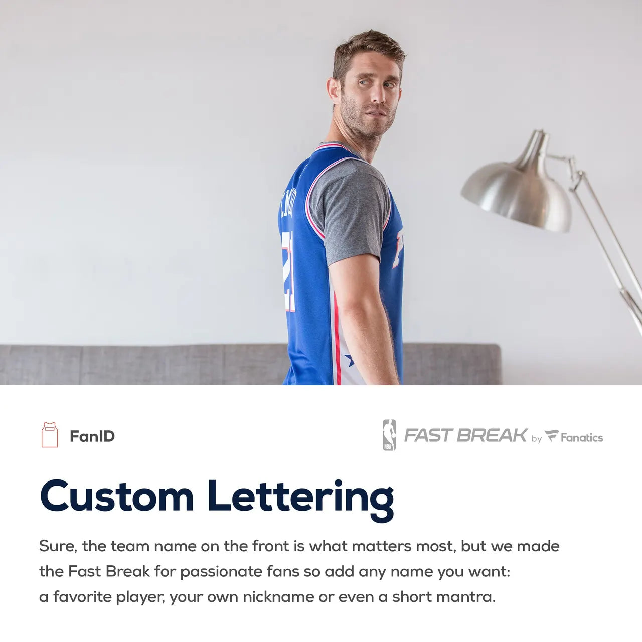custom Fanatics 76ers Blue Jersey - Hình 7