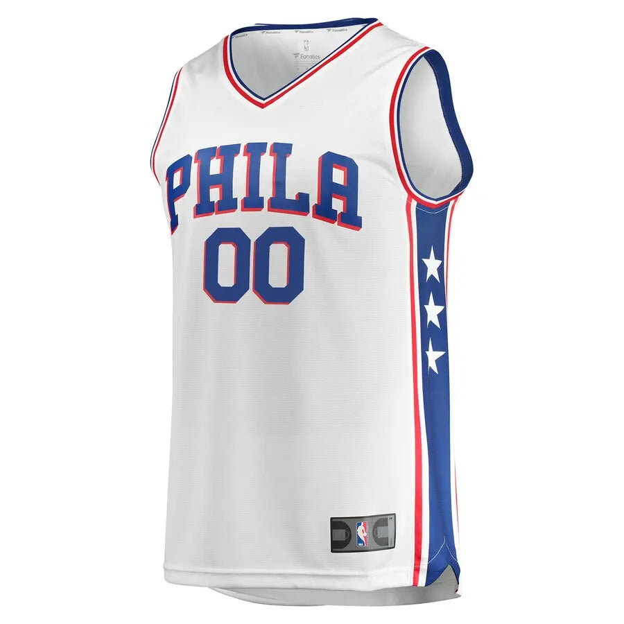 custom Fanatics 76ers White Jersey - Hình 2