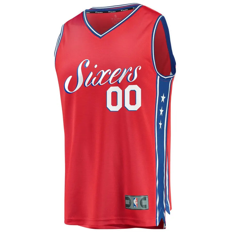 76ers Custom Red Jersey