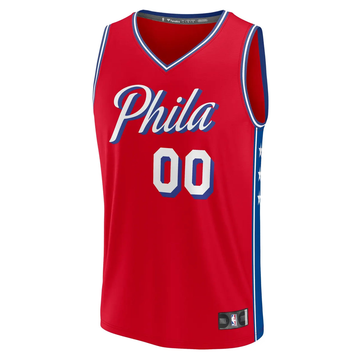 Fanatics 76ers Red Jersey - Hình 3