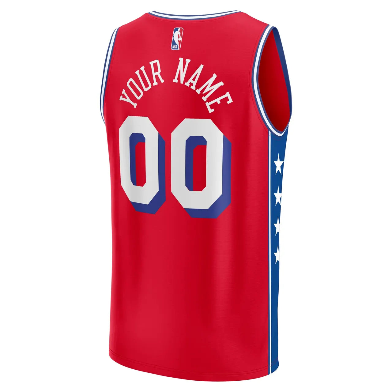 Fanatics 76ers Red Jersey - Hình 4