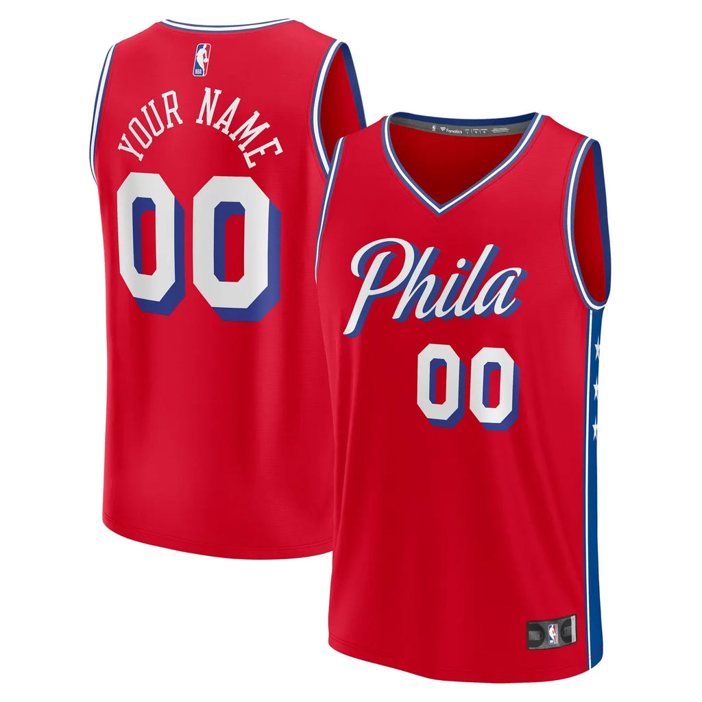Fanatics 76ers Red Jersey - Hình 2