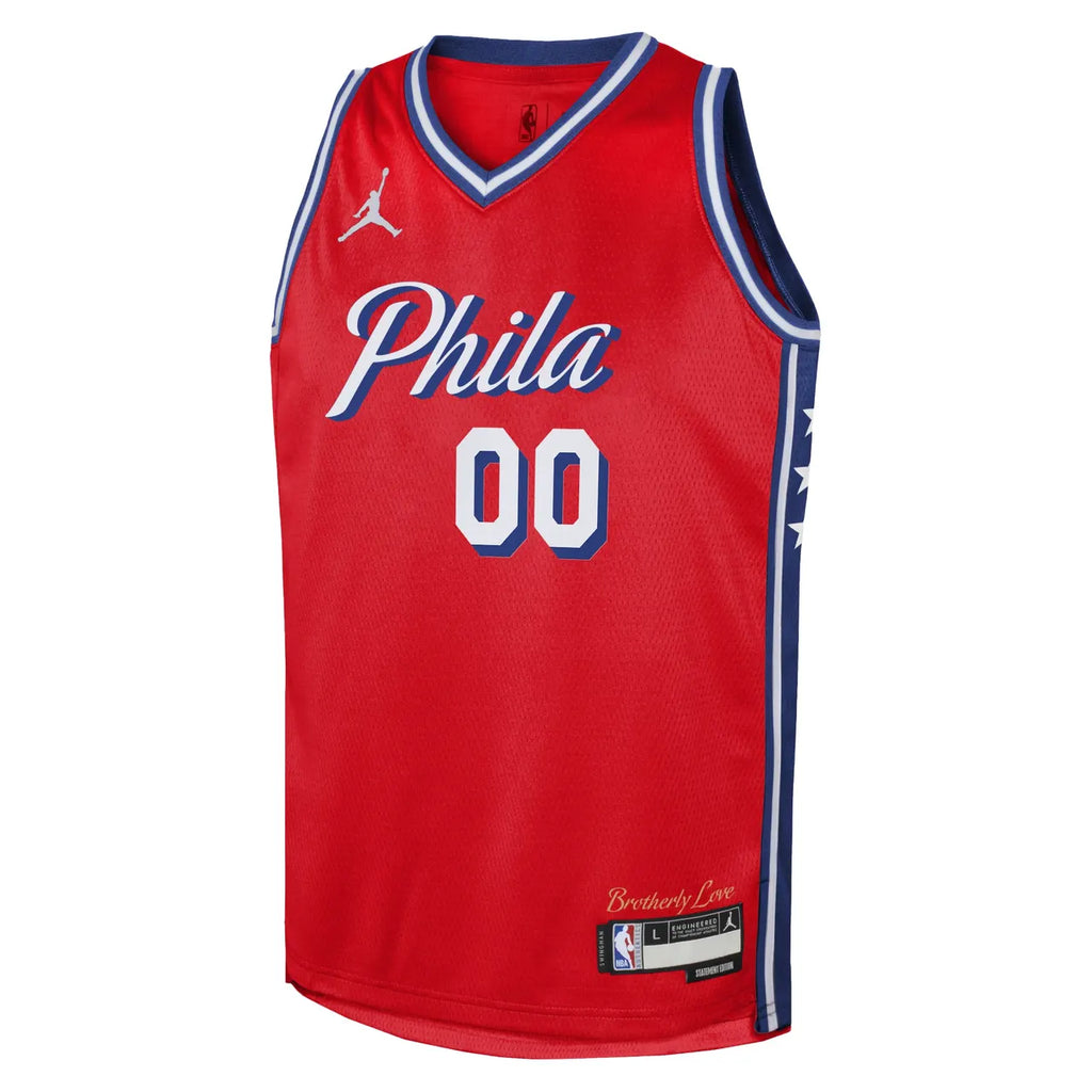 nike 76ers Red Custom Jersey - Hình 2