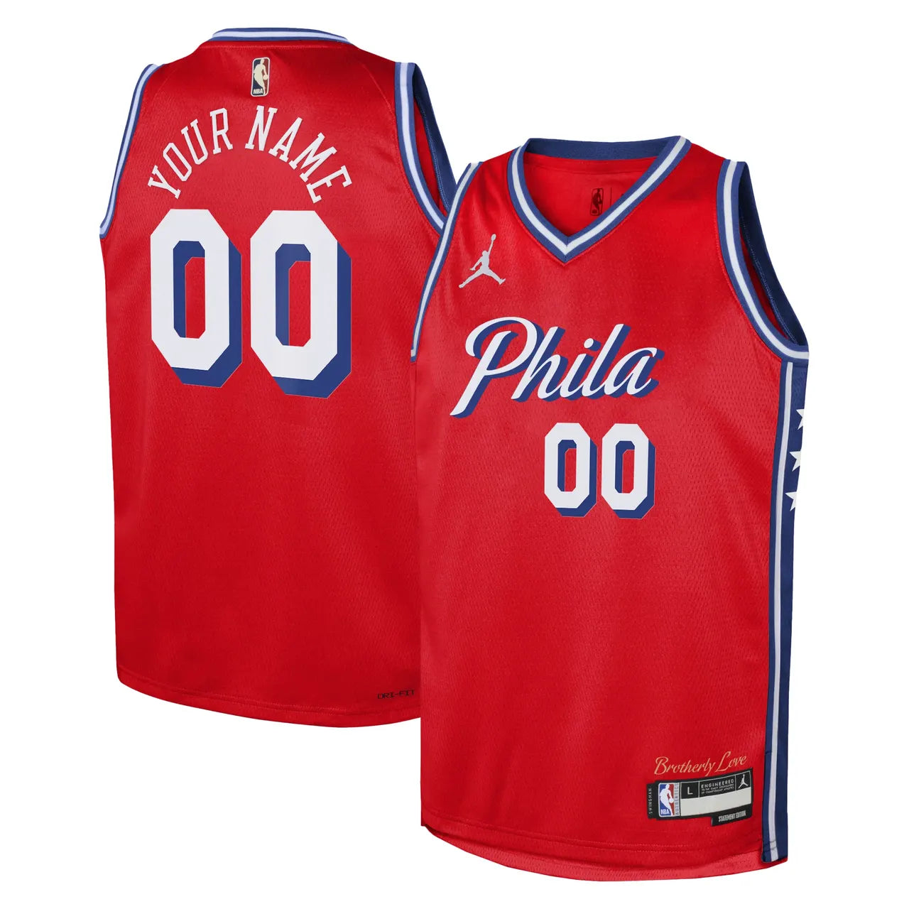 nike 76ers Red Custom Jersey