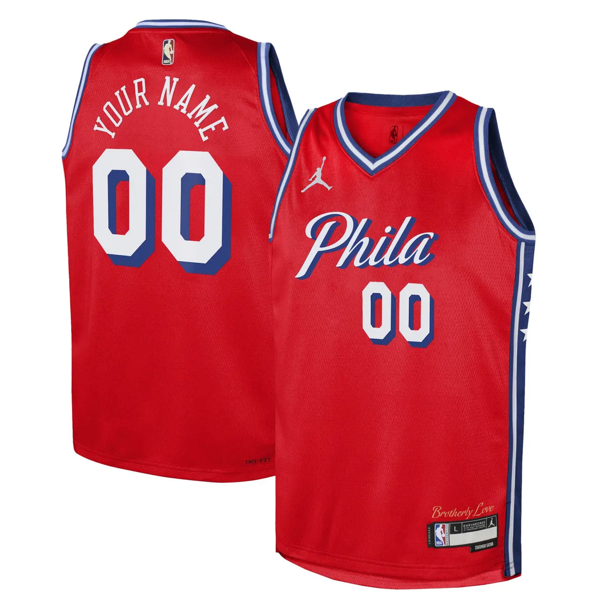 76ers Red Custom Jersey
