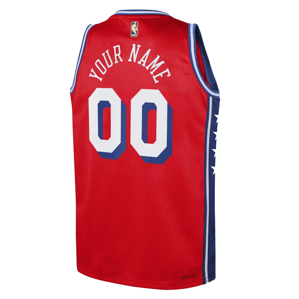 76ers Red Custom Jersey - Hình 3