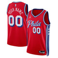 statement Jordan 76ers Red Custom Jersey