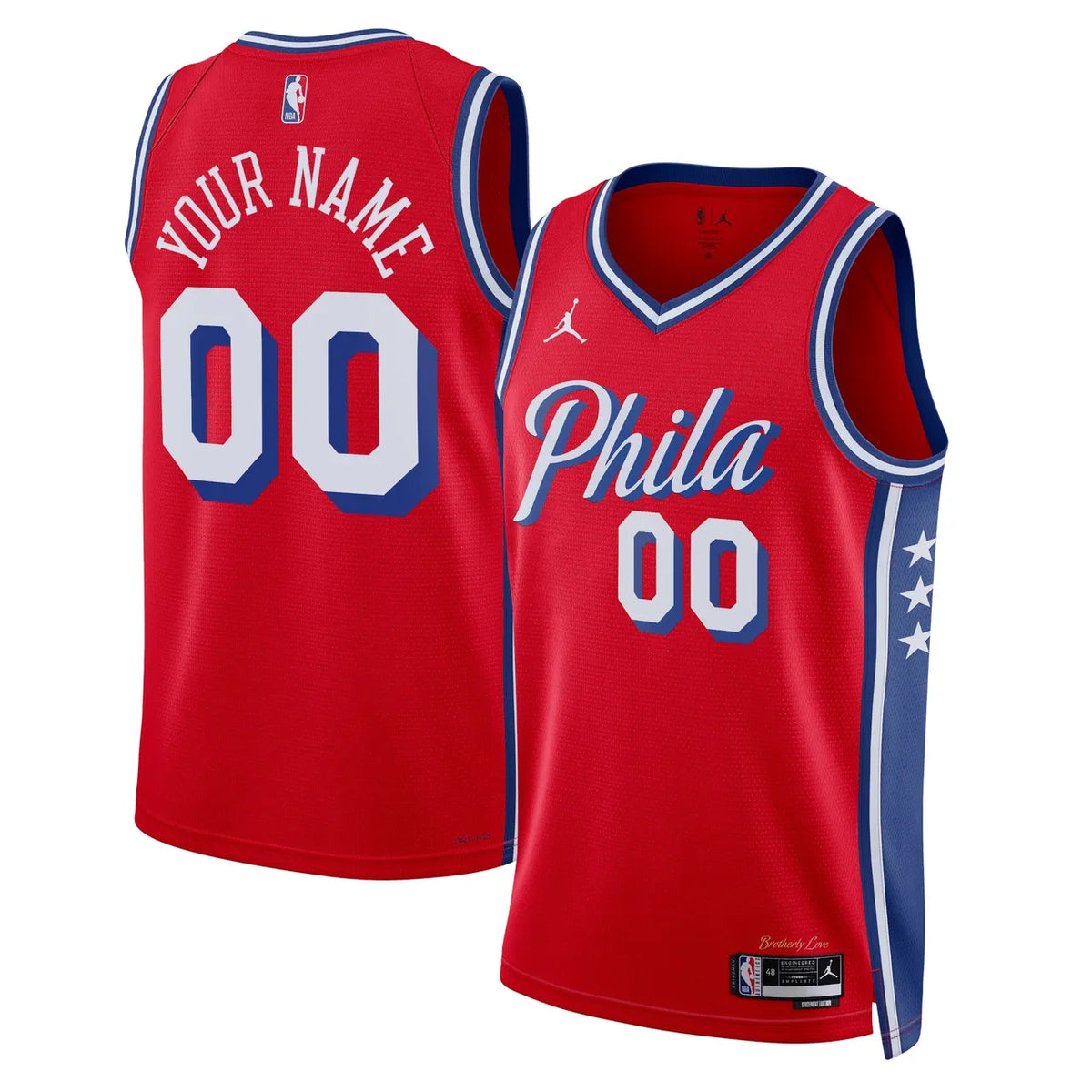 statement Jordan 76ers Red Custom Jersey