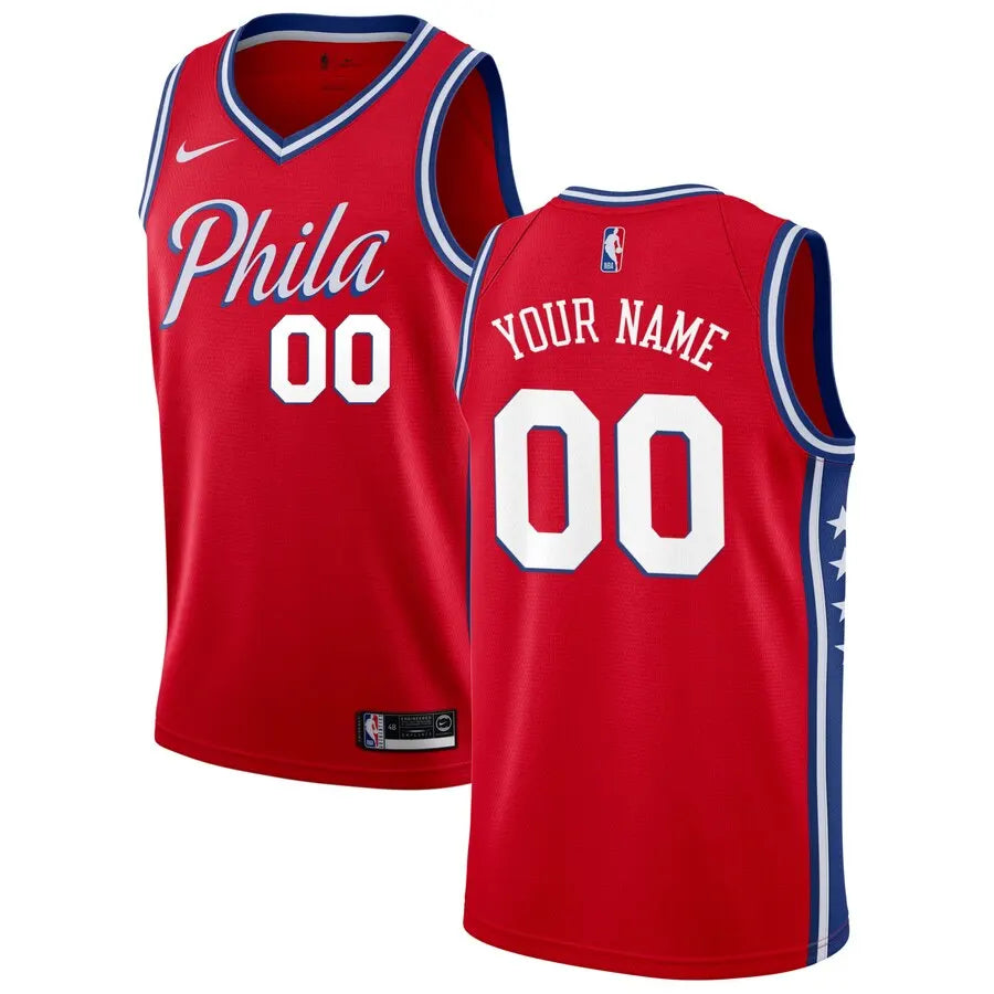 76ers Red Custom Jersey nike