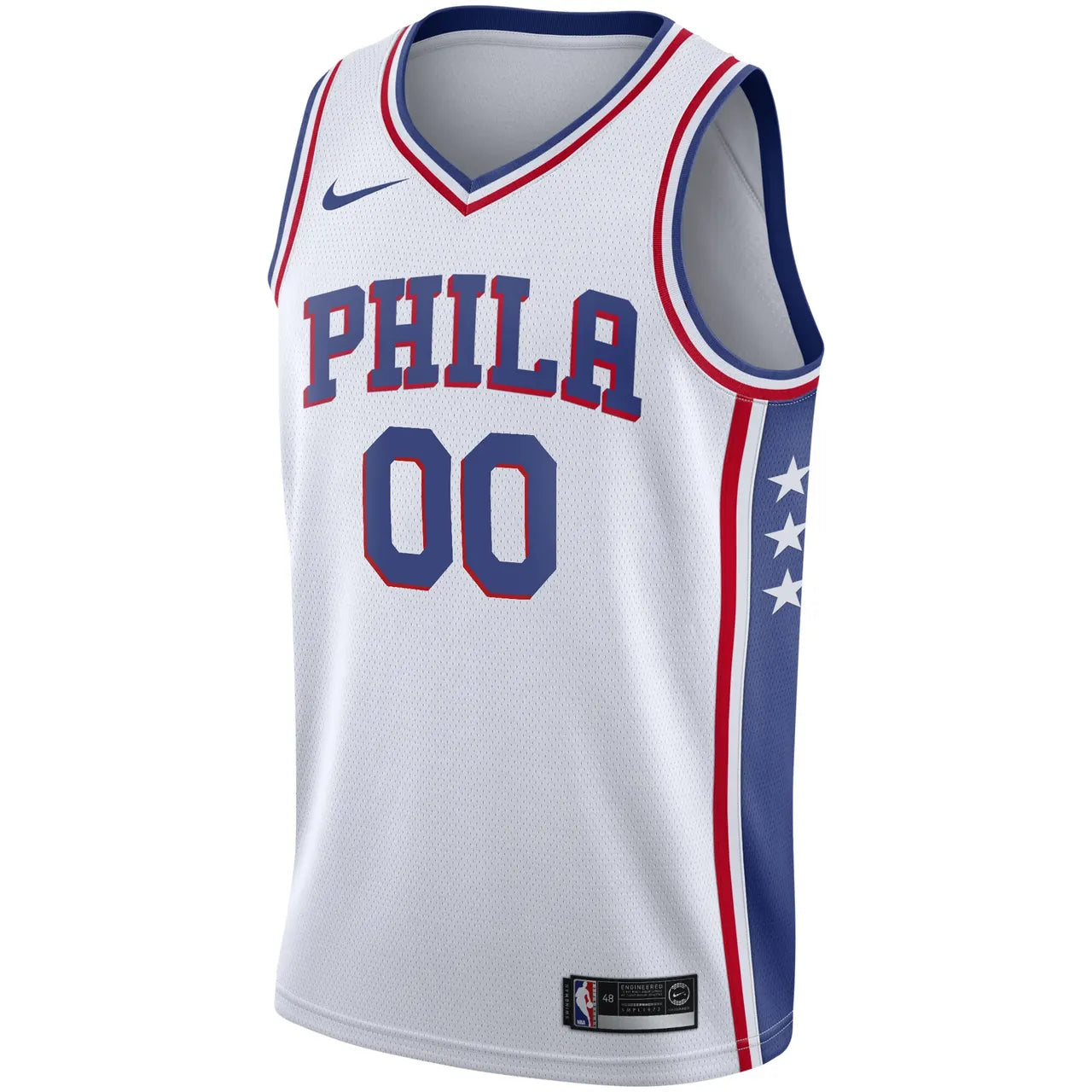 76ers White Custom Jersey Nike - Hình 3