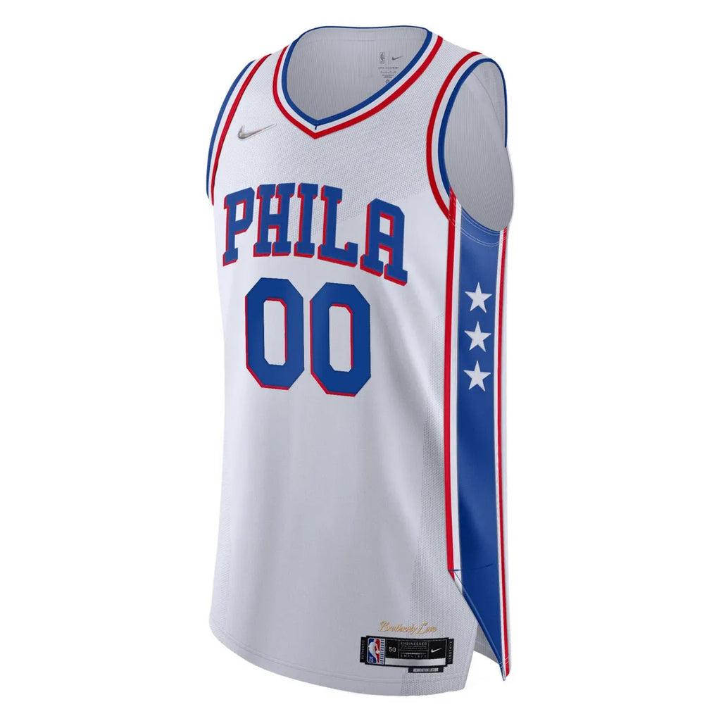 Nike 76ers White Jersey custom - Hình 3