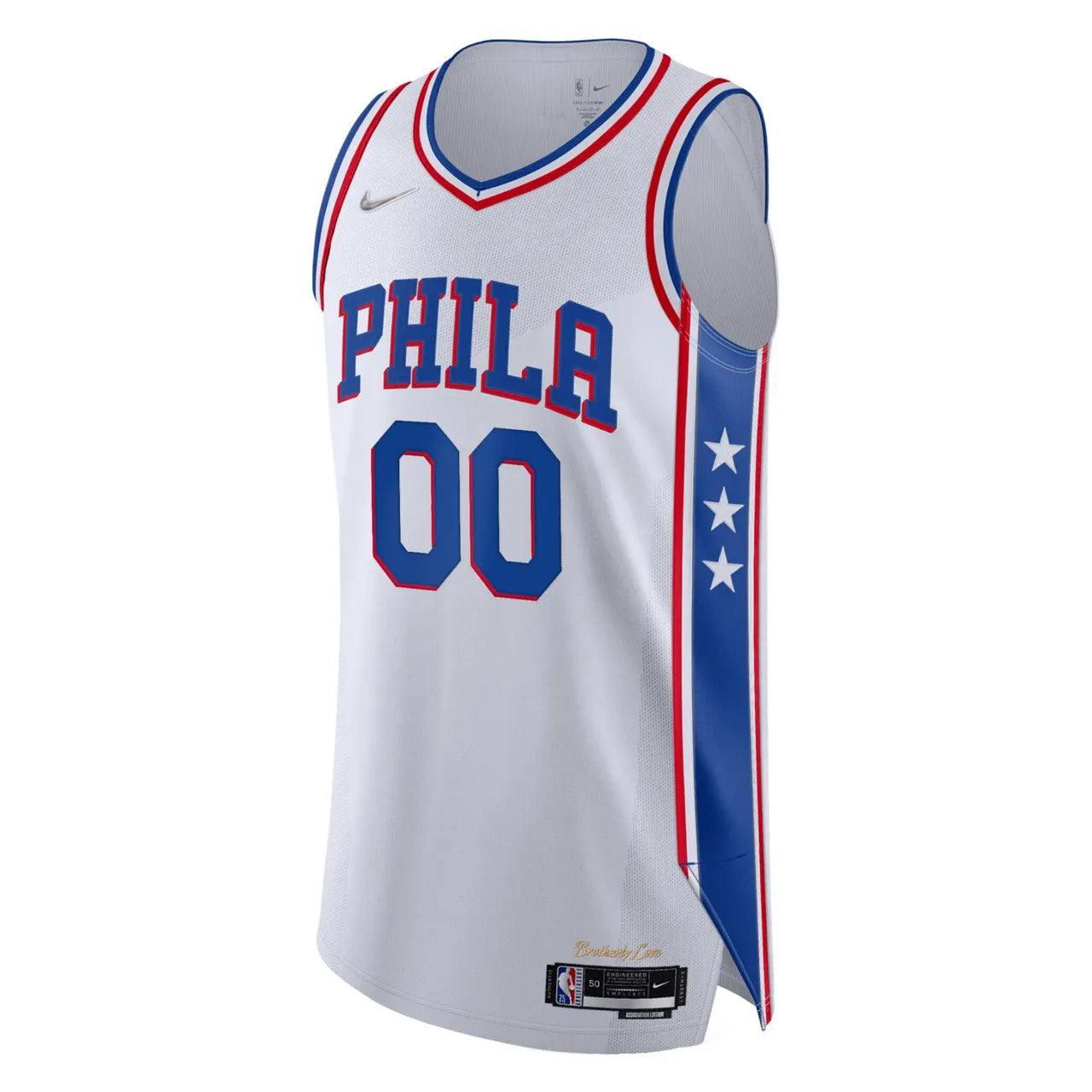 Nike 76ers White Jersey custom - Hình 3