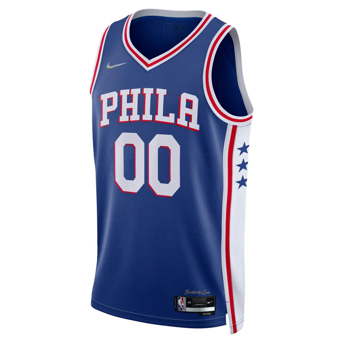 nike 76ers Blue Icon Custom Jersey - Hình 3