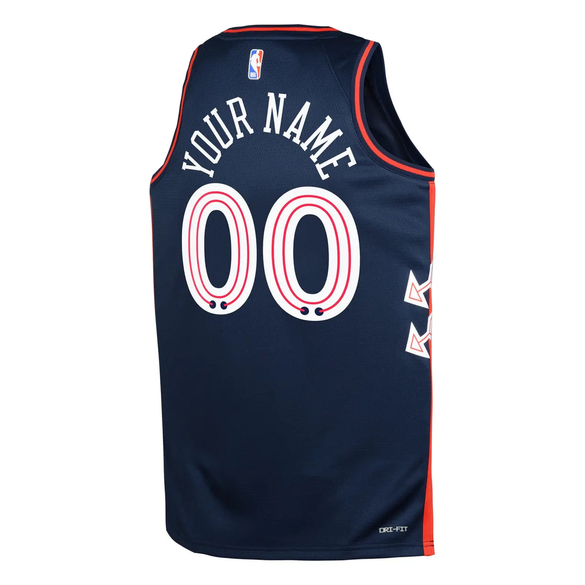 76ers City Edition Navy Jersey - Hình 3