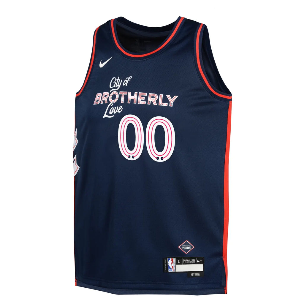76ers City Edition Navy Jersey - Hình 2