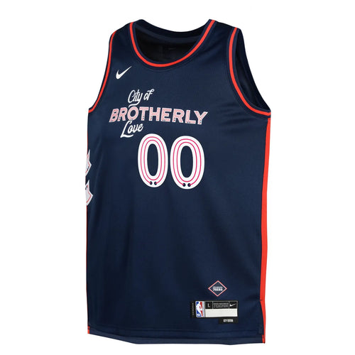 76ers City Edition Navy Jersey - Hình 2