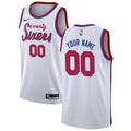 Nike 76ers White Custom Jersey