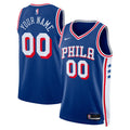 76ers Blue Icon Custom Jersey