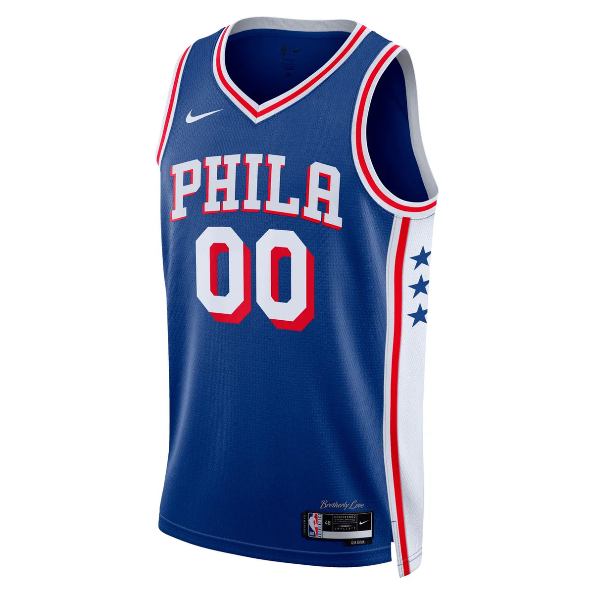 76ers Blue Icon Custom Jersey - Hình 2