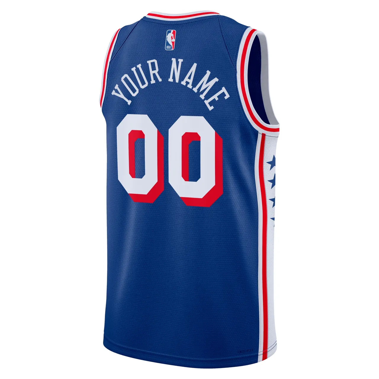 76ers Blue Icon Custom Jersey - Hình 3