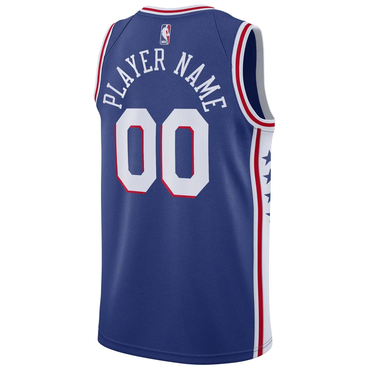 custom Nike 76ers Blue Jersey - Hình 4