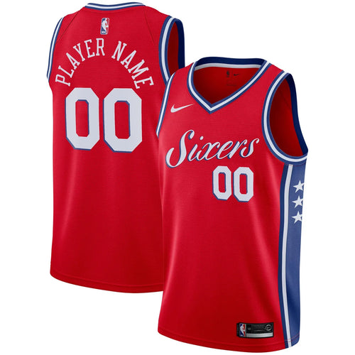 76ers Red Icon Jersey Custom